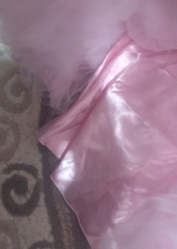 Pembe Renkli Kız Çocuk Fırfırlı Elbise - Görsel 4