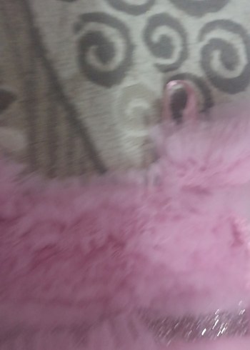 Pembe Renkli Kız Çocuk Fırfırlı Elbise - Görsel 6