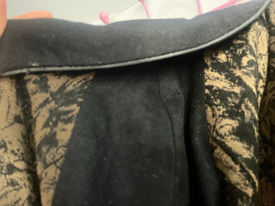 Düğmeli Vintage Desenli Uzun Kahverengi Kaban - Görsel 3