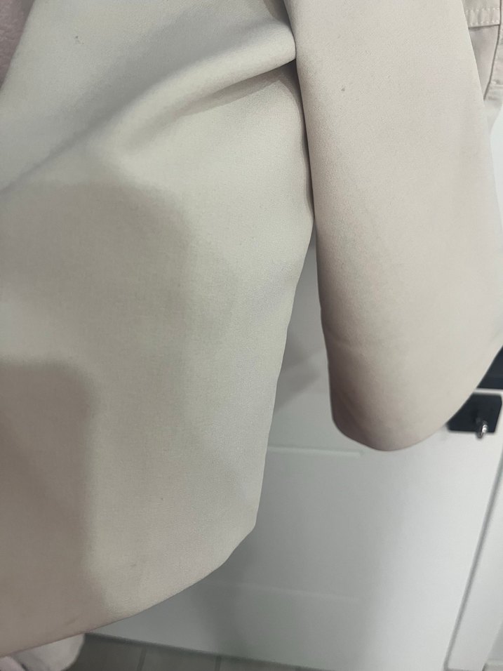 Düğmeli Bej Kadın Kumaş Pantolon - Görsel 2