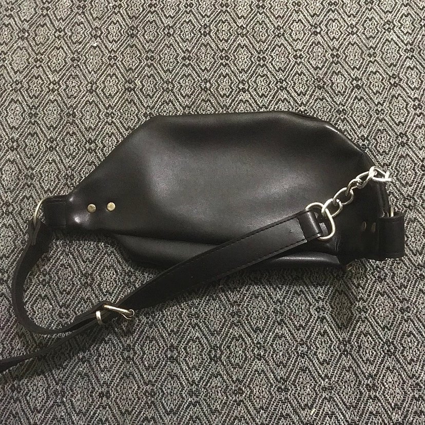 Siyah Deri Kadın Çapraz Çanta - Görsel 2