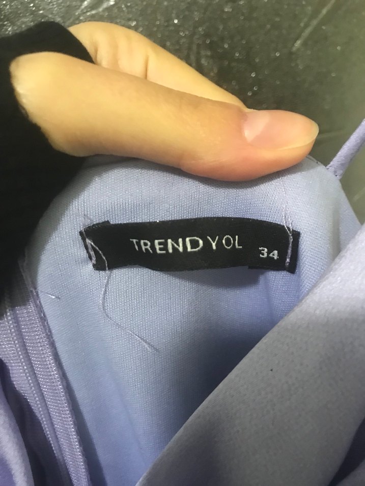 Mor Drapeli Uzun Askılı Abiye Elbise - Görsel 3