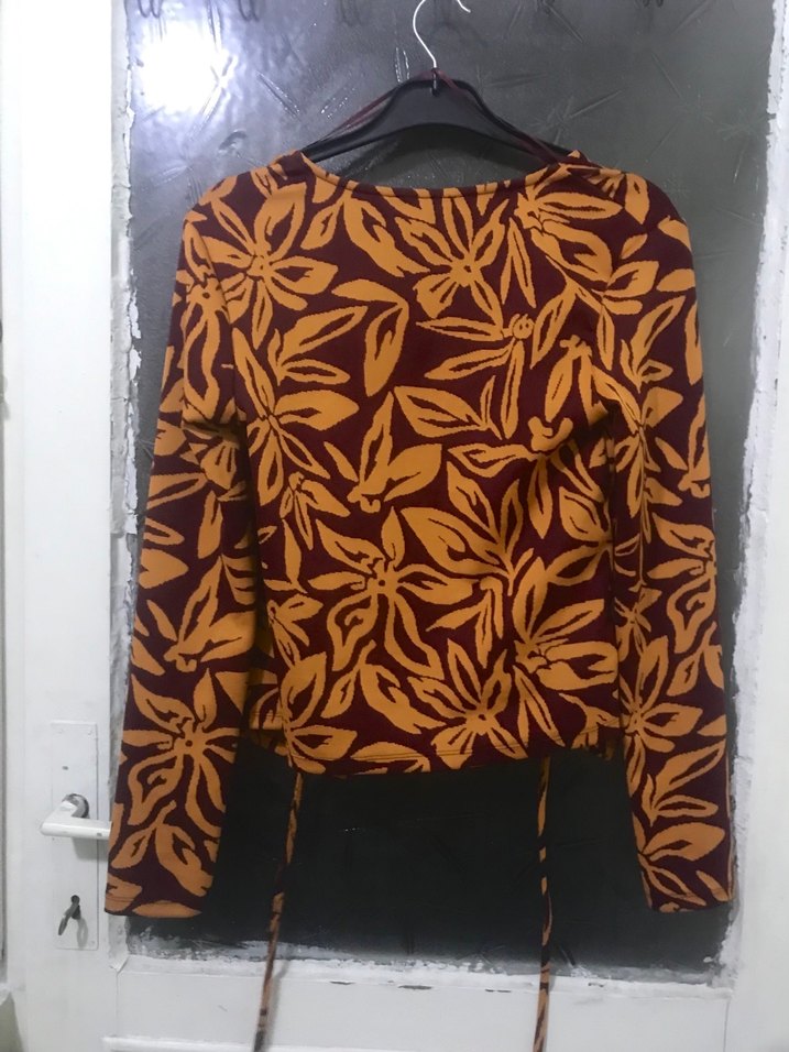 Bohem Uzun Kollu Bağlamalı Bluz - Görsel 2