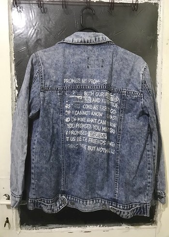 Gri Düğmeli Mavi Kot Denim Ceket(Açıklamaya Bakın) - Görsel 2