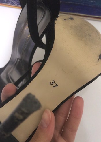 Siyah Stiletto Topuklu Kadın Ayakkabı - Görsel 3