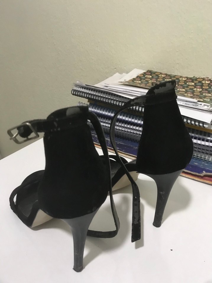 Siyah Stiletto Topuklu Kadın Ayakkabı - Görsel 2