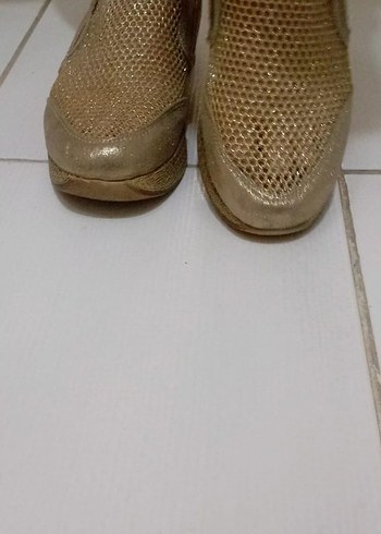 Bej Süet Dolgu Topuklu Kadın Espadril - Görsel 3