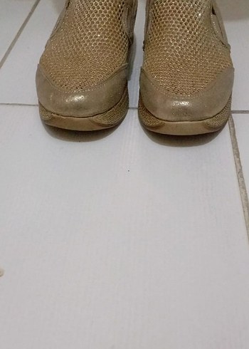 Bej Süet Dolgu Topuklu Kadın Espadril - Görsel 2