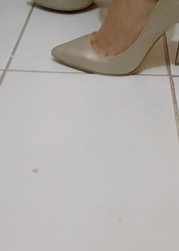 Modern Klasik Gri Stiletto Kadın Ayakkabı - Görsel 2