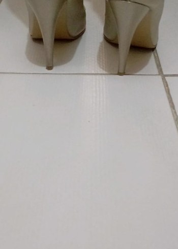 Modern Klasik Gri Stiletto Kadın Ayakkabı - Görsel 3