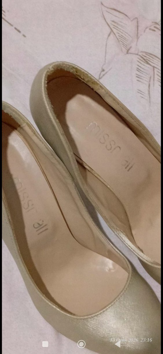 Modern Klasik Gri Stiletto Kadın Ayakkabı - Görsel 5