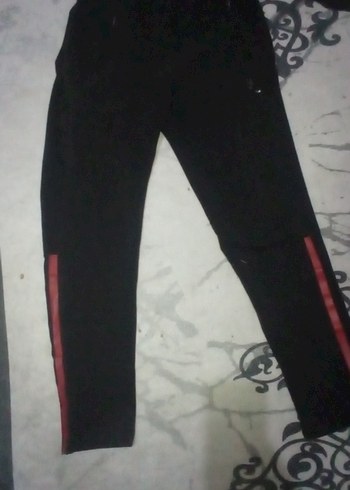 Siyah Kırmızı Şeritli Elastik Kumaş erkek Pantolon - Görsel 4