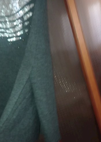 Gri Hamile Tunik, Kısa Kollu, Salaş Kesim - Görsel 4