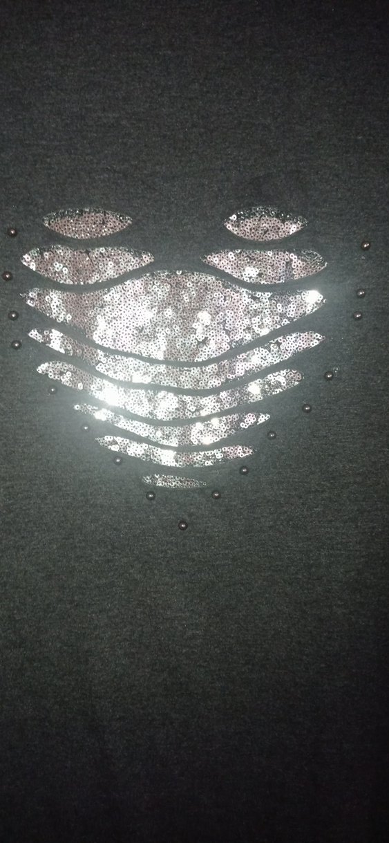 Gri Hamile Tunik, Kısa Kollu, Salaş Kesim - Görsel 2