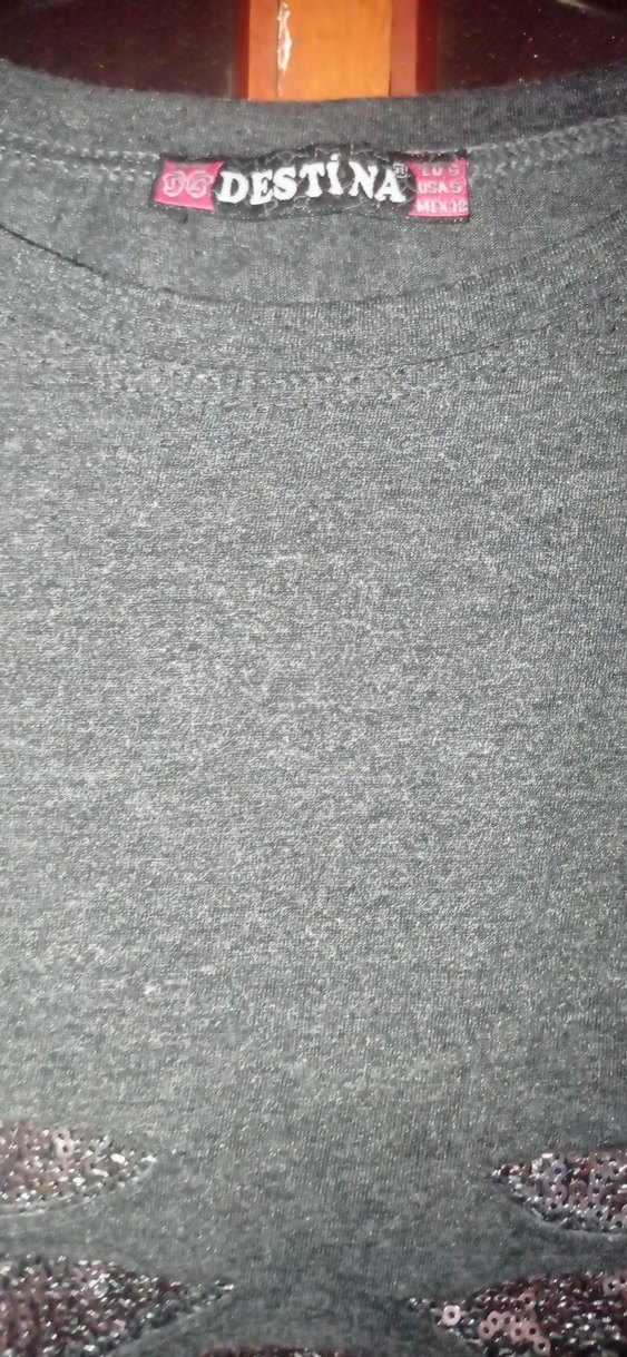 Gri Hamile Tunik, Kısa Kollu, Salaş Kesim - Görsel 5