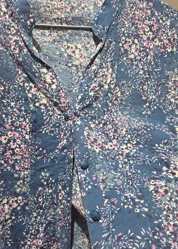 Düğmeli V Yaka Kadın Midi Gömlek - Görsel 3