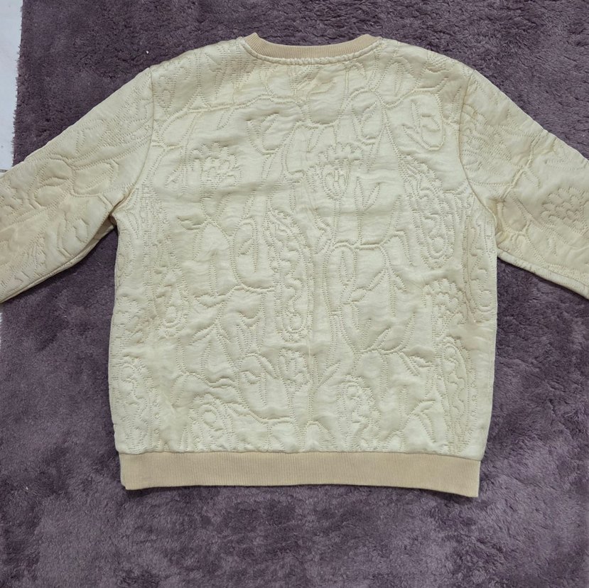 Bej Nakışlı Kadın Uzun Kollu Sweatshirt - Görsel 3