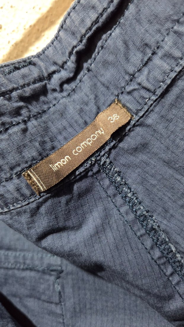 Düğmeli Koyu Mavi Mini Denim Şort - Görsel 5