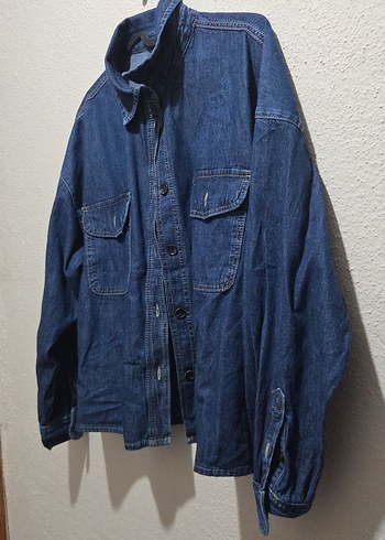 Kadın Mavi Denim Gömlek Ceket - Görsel 3