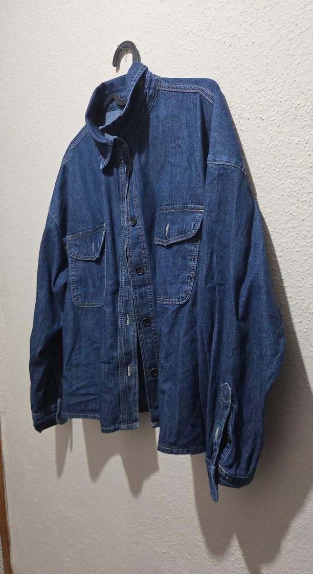 Kadın Mavi Denim Gömlek Ceket - Görsel 3