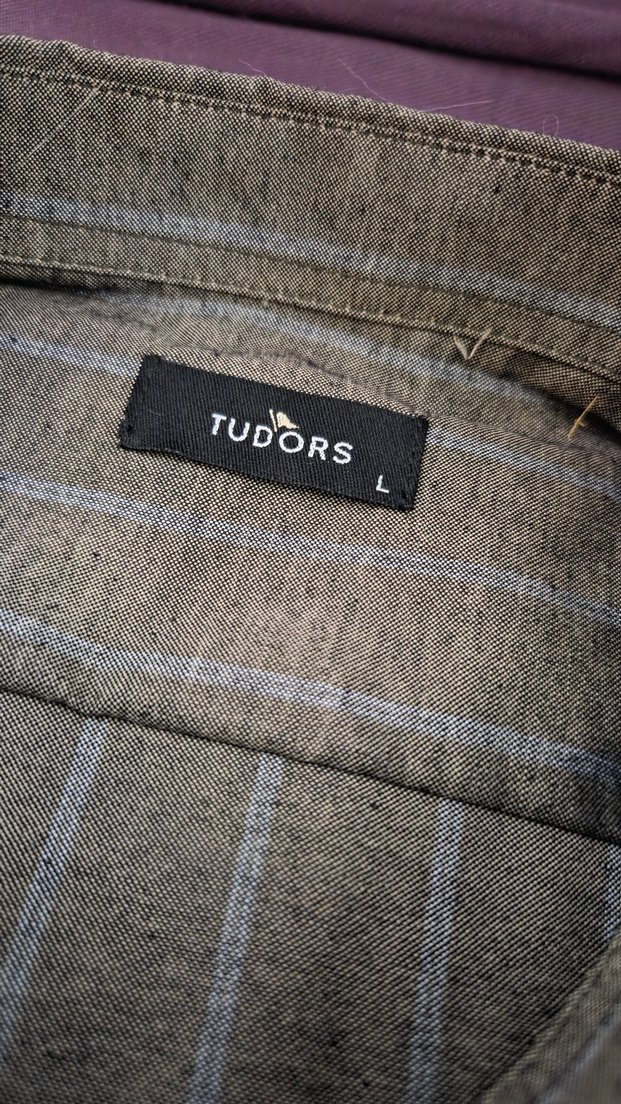 Erkek Kahverengi Keten Kısa Kollu Gömlek - Görsel 2