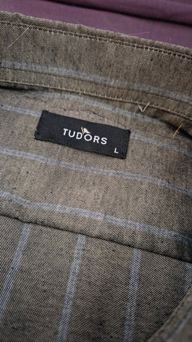 Erkek Kahverengi Keten Kısa Kollu Gömlek - Görsel 3