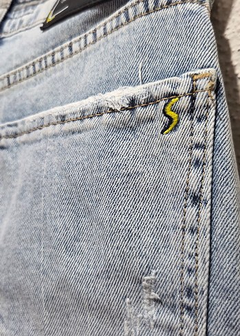 Gri Renkli Salaş Kadın Kot Pantolon - Görsel 7