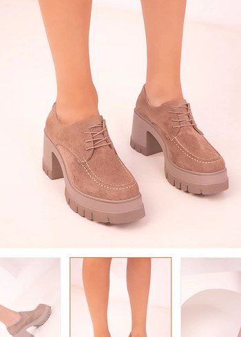 SOHO Vizon Süet Kadın Casual Platform Topuklu - Görsel 2
