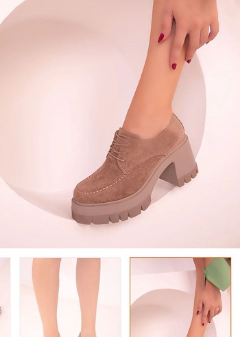 SOHO Vizon Süet Kadın Casual Platform Topuklu - Görsel 3