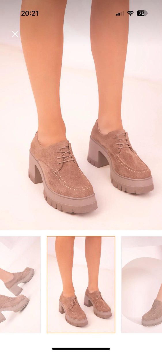 SOHO Vizon Süet Kadın Casual Platform Topuklu - Görsel 2