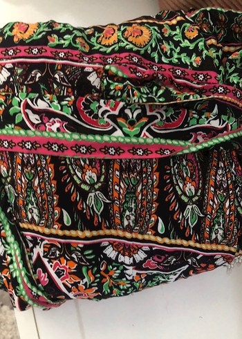 Renkli Bohem Uzun Elbise V Yaka - Görsel 5