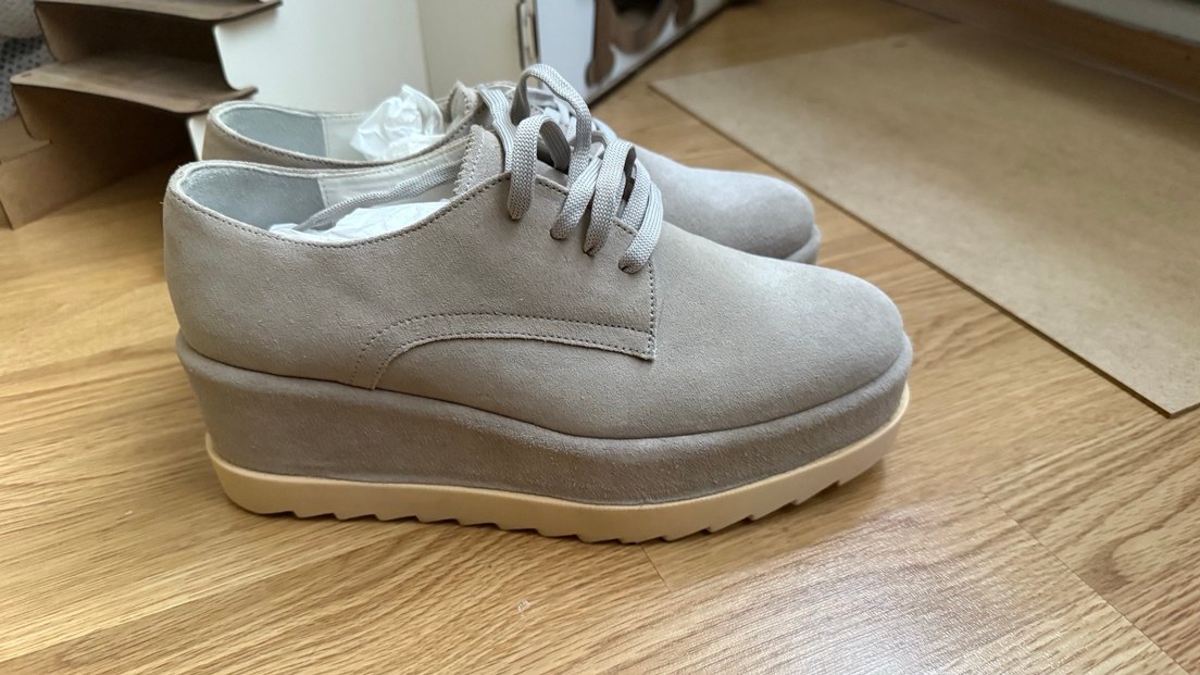 ELLE MARKA GRİ  Süet Dolgu Topuk Kadın Spor Ayakkabı - Görsel 3