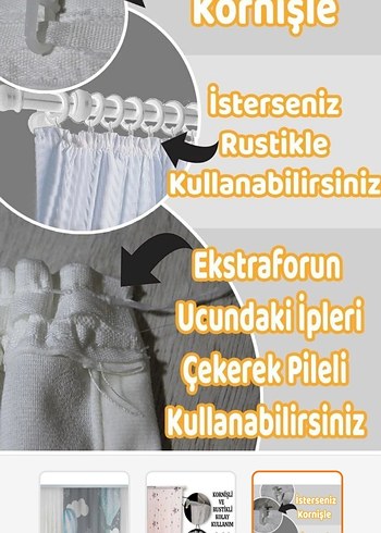 2 Kanat Çocuk Odası Fon Perde - Görsel 2