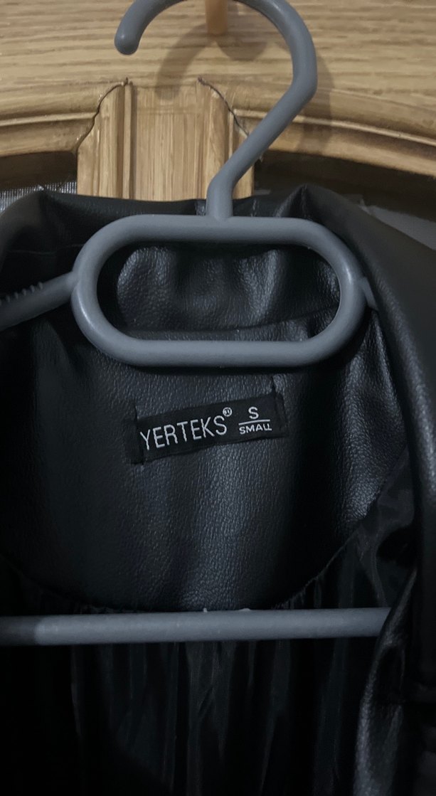 Siyah Deri Biker Ceket - Görsel 4