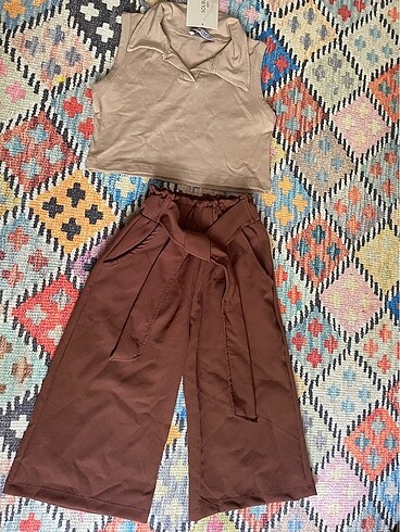 Diğer Pantolon crop takım