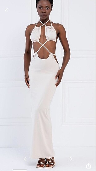 Zara Denizkızı modeli beyaz elbise