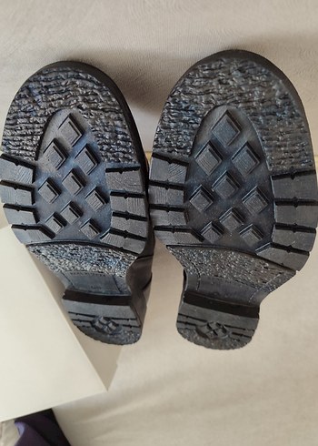 45 numara Siyah Deri Erkek Bot kauçuk taban - Görsel 2