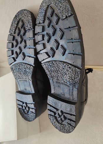 45 numara Siyah Deri Erkek Bot kauçuk taban - Görsel 7