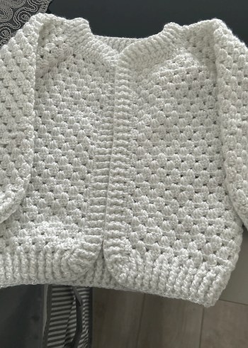 Beyaz Örgü Kadın Triko - Görsel 3