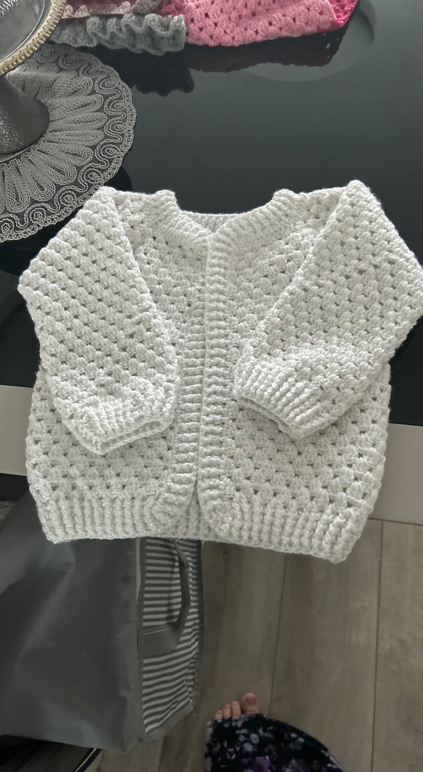 Beyaz Örgü Kadın Triko - Görsel 2