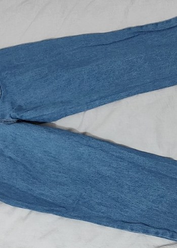 Gri Mavi Kadın Denim Bol Kesim Midi Jean - Görsel 2