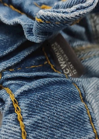 Gri Mavi Kadın Denim Bol Kesim Midi Jean - Görsel 3