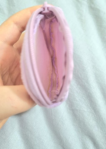 Mor Renkli Hello Kitty Peluş Cüzdan - Görsel 3