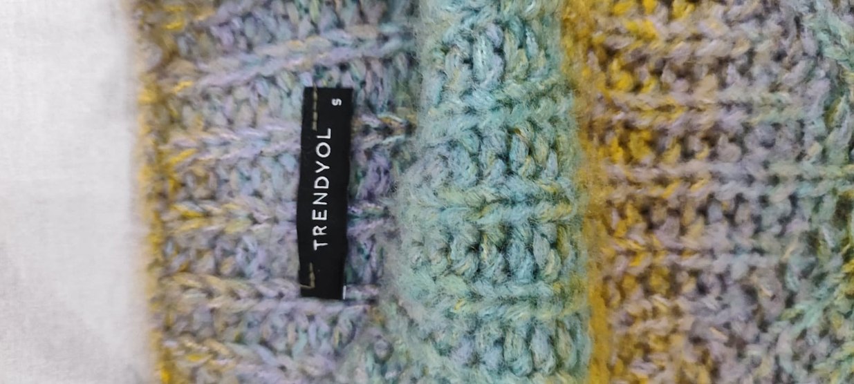 Boğazlı Çok Renkli Örgü Kadın Kazak - Görsel 3