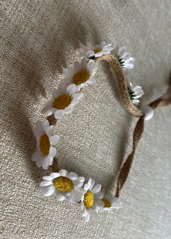 Bohem Papatya Desenli Örgü Saç Aksesuarı - Görsel 3