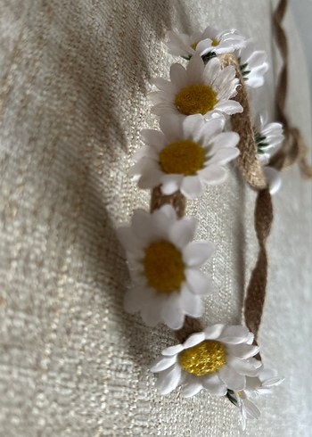 Bohem Papatya Desenli Örgü Saç Aksesuarı - Görsel 2