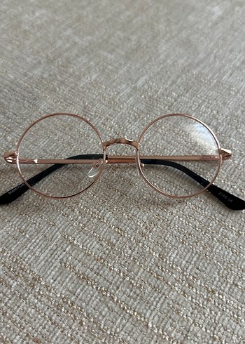 Bej Minimalist Yuvarlak Kadın Gözlüğü - Görsel 2