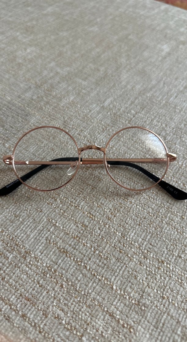 Bej Minimalist Yuvarlak Kadın Gözlüğü - Görsel 2
