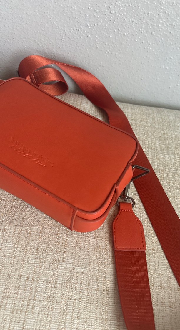 Kırmızı Deri Kadın Çapraz Çanta - Görsel 4