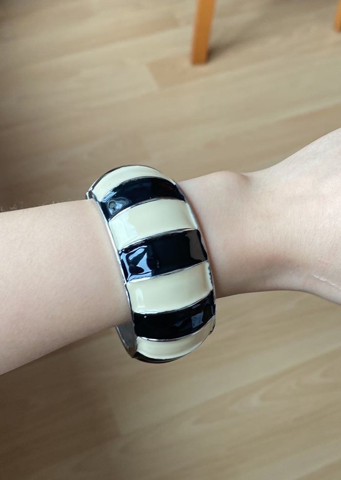 Kalın çizgili y2k bileklik - Görsel 2